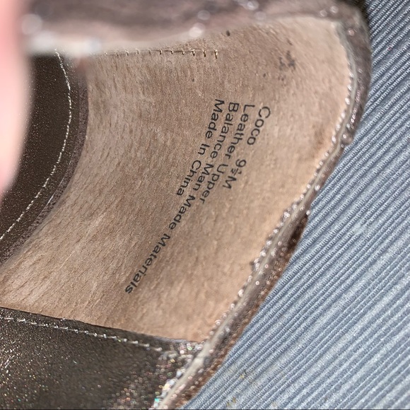 NWOT Parisian Brown Leather and Velvet Ballet Shoe Flats 9.5M - Picture 8 of 9